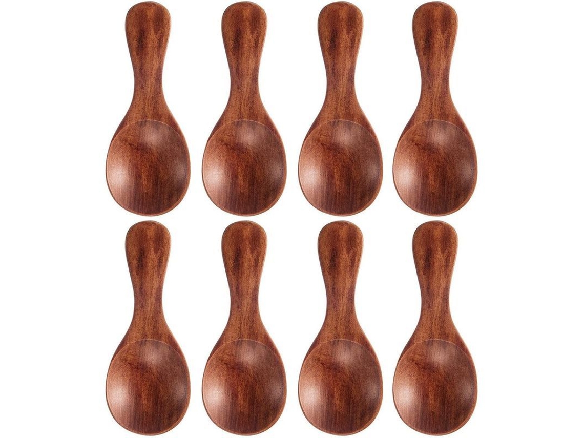 Cucharitas De Madera Pequeñas, Estilo Artesanal, Para Cocina Y Mesa.