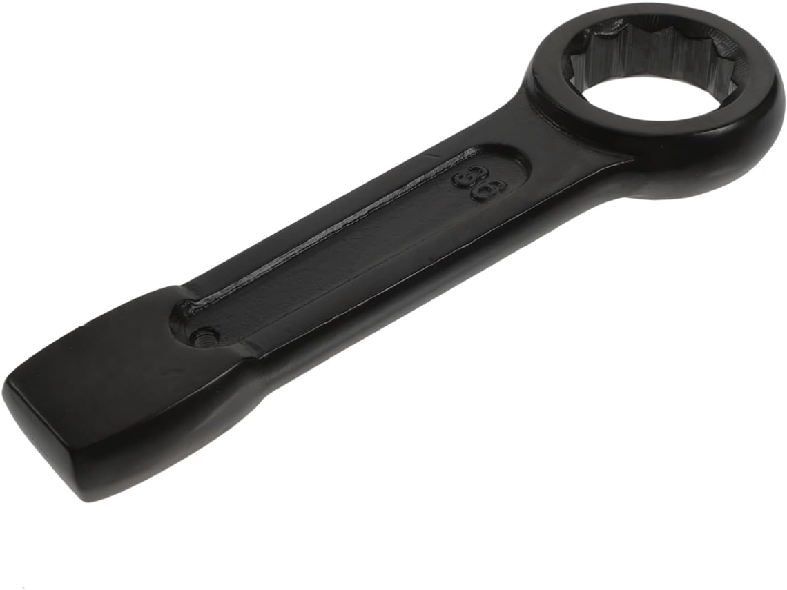 Llave de carraca acodada de 36 mm, robusta, de acero forjado, resistente a los impactos.