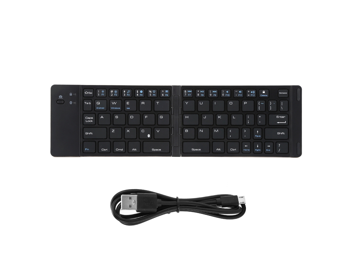 Teclado Bluetooth Plegable (conexão Sem Fio, Controle Com Touchpad)