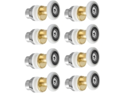 Ruedas De Rodillo Para Puerta De Ducha Deslizante 8pcs 25mm Repuesto Nylon Y Cobre Para Puertas De Vidrio 4-6mm