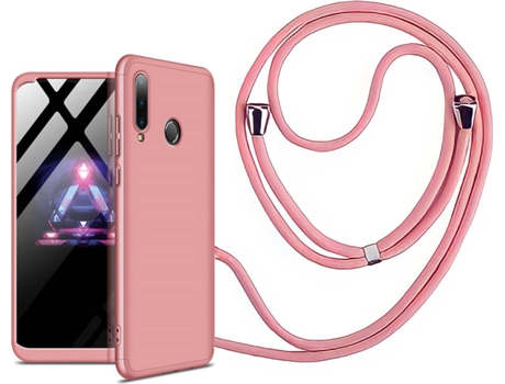 Funda Huawei P30 Lite Slim Armor 360º con Collar Rosa