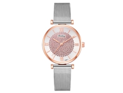 Reloj De Cuarzo De Lujo Con Personalidad Elegante, Regalo De Moda Informal (rosa)