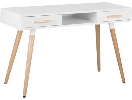 Escritorio BELIANI Frisco de MDF Blanco 120x50x75