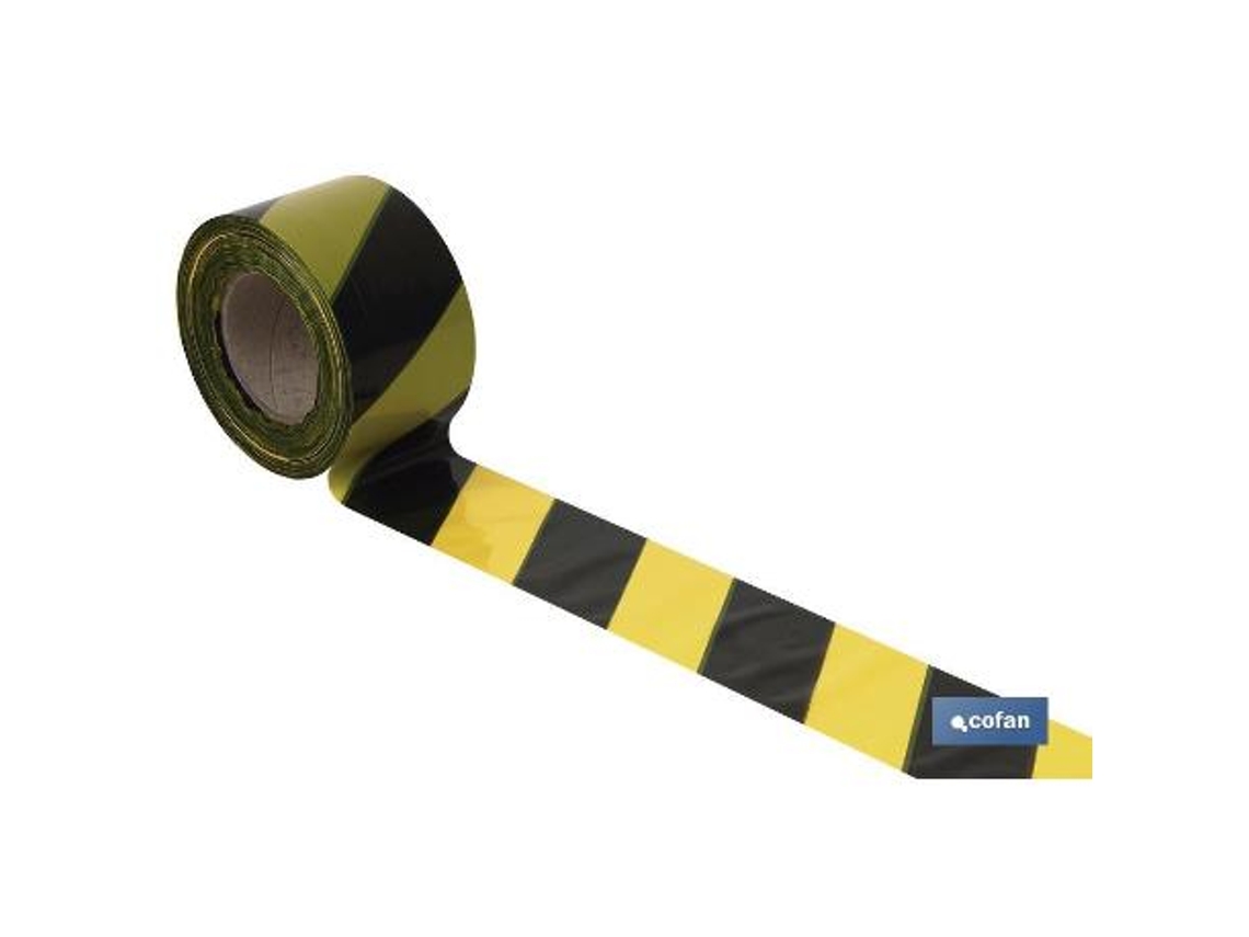 Cinta balizam. amarilla/negra 50mm x 100mts