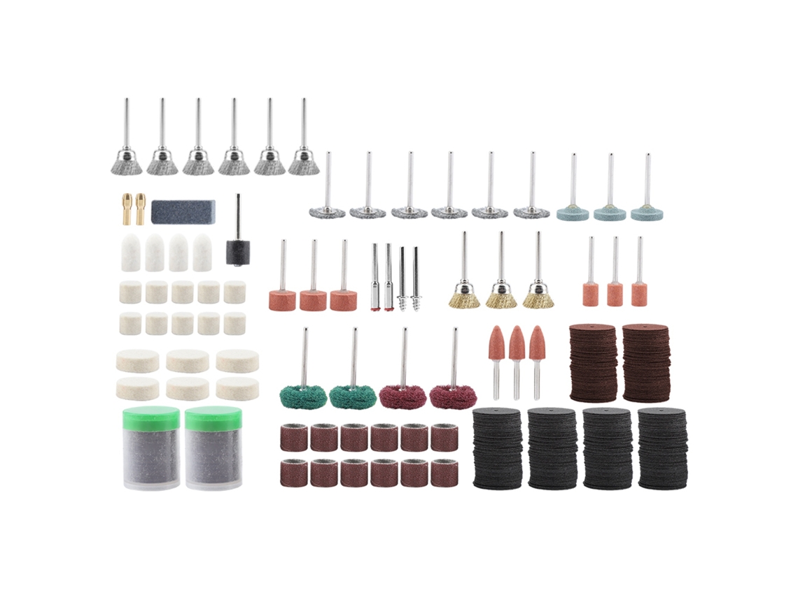 Kit De Accesorios Para Herramientas Rotativas Con 347 Piezas Para Pulir, Lijar Y Reemplazar Bujes.