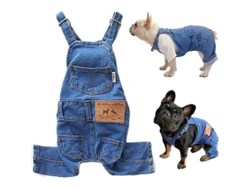 2026-13725-pantalones Vaqueros Para Perros, Mono Denim Ajustable, Ropa Para Perros Pequeños, Trajes De Mascota M