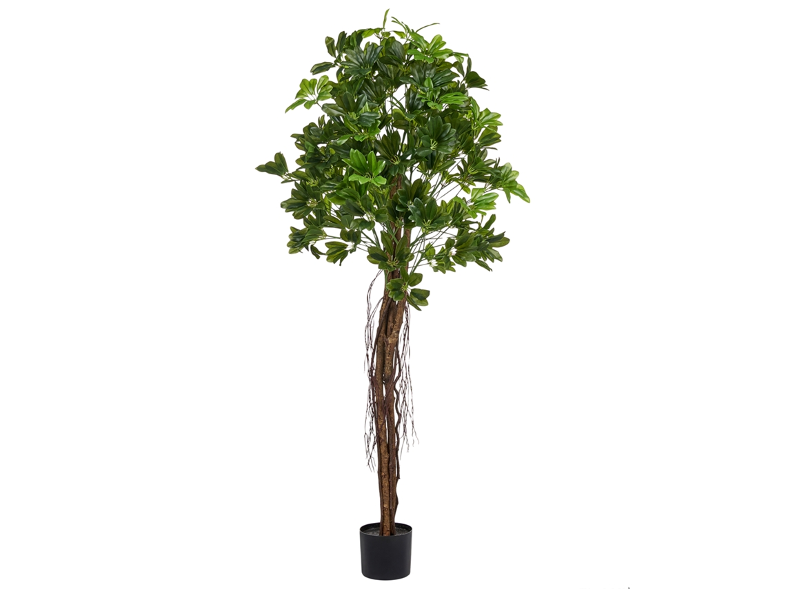 Planta Artificial Beliani Umbrella Tree De Material Sintético Verde 70x70x175