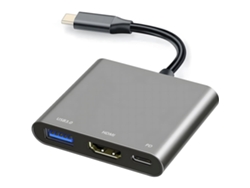 Adaptador convertidor USB C a HDMI 3 en 1 4K con puerto de carga de 60 W para Mac, iPad Pro y Digitallab