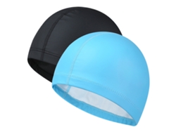 HYMNORA Gorra de Natación 2 Piezas con Protección de Orejas Gorra de Natación para Adultos Entrenamiento Cabeza PU