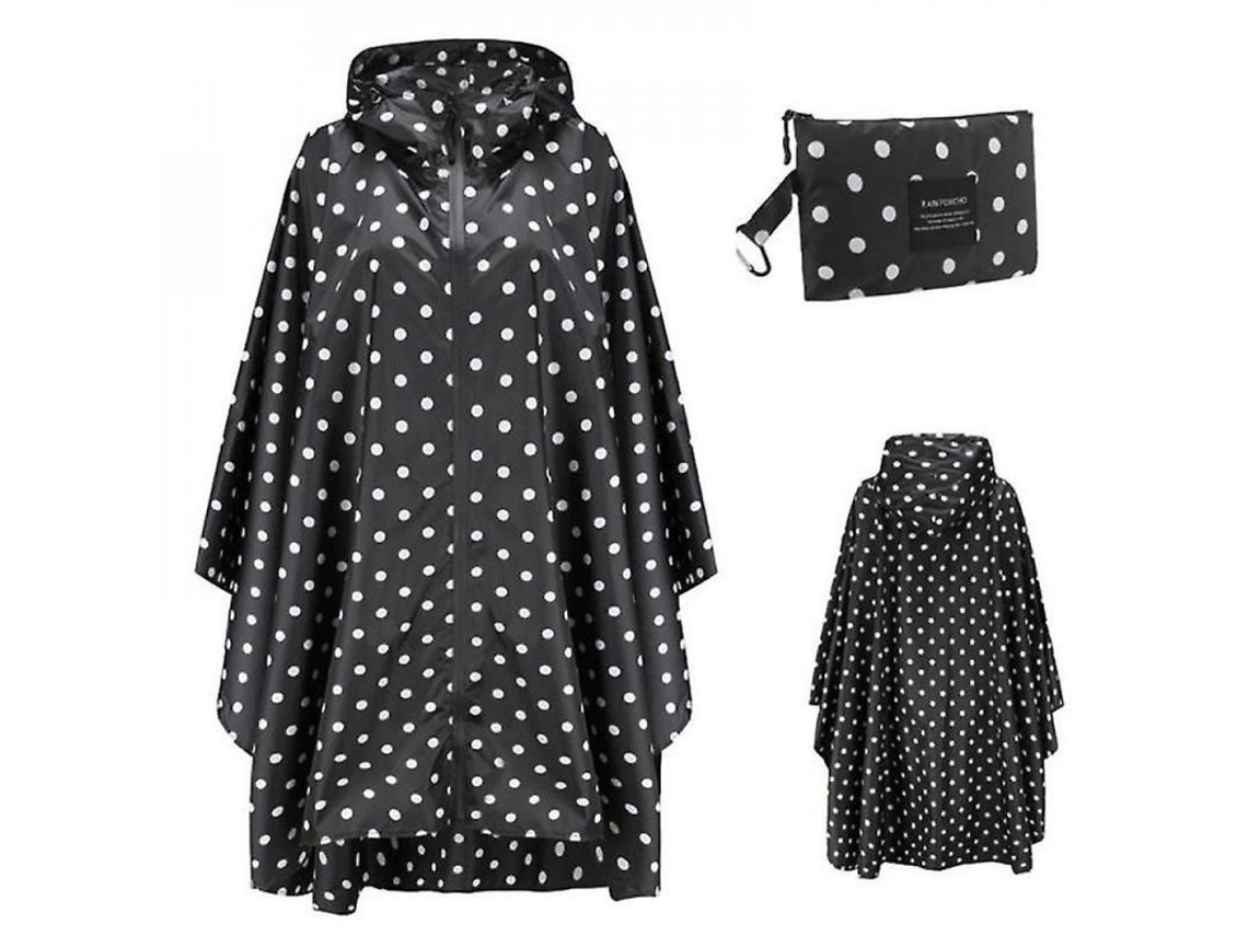 2026-impermeable Portátil Para Adultos, Poncho Reutilizable Con Capucha Y Mangas Ligero Ozr Punto De Onda