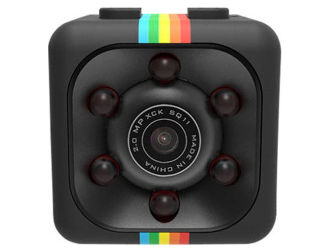 Cámara de seguridad Yizhood Mini HD 1080P con visión nocturna y detección de movimiento para interiores (negra)