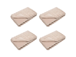 Manta De De Conejo Sintético Antideslizante Olite 4 Uds Beige