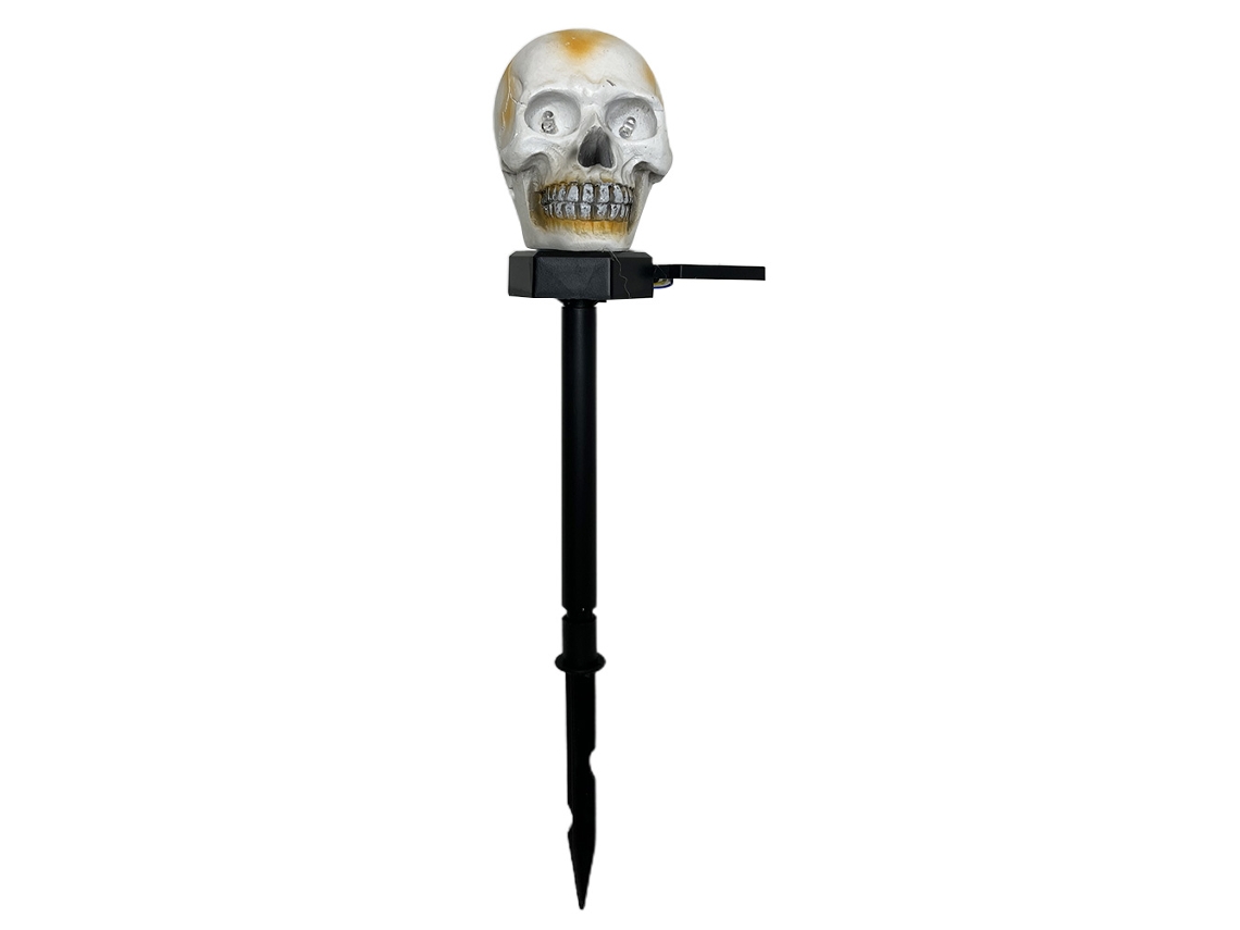 Esqueleto Decorativo Led Solar Para Halloween, Estacas De Jardín Para Exteriores, Cabeza Luminosa