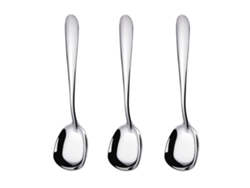 MEOIRUERY Juego de 3 Colgadores de Acero Inoxidable, Colgador de Arroz, Cuchara de Sopa, Acabado Espejo, Plata