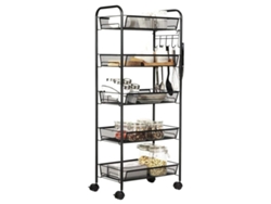 VVJIJILLY Carrinho De Armazenamento De Comida, Móvel De Cozinha Com Rodas, Multiusos, Prateleiras Para Snacks