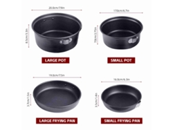 Juego de utensilios de cocina portátiles, ligeros y antiadherentes para acampar