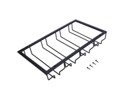 Especiero de pared de metal negro, juego de 4 piezas, aproximadamente 29 × 8 × 6 cm Truyuety