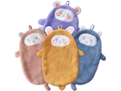 2026-33237-toallas De Mano Colgantes Niños 4 Pack Toallas De Coral Suaves Absorbentes Multiuso Para Cocina Baño