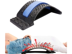 Soporte lumbar con extensor de espalda y masajeador de acupresión magnético.