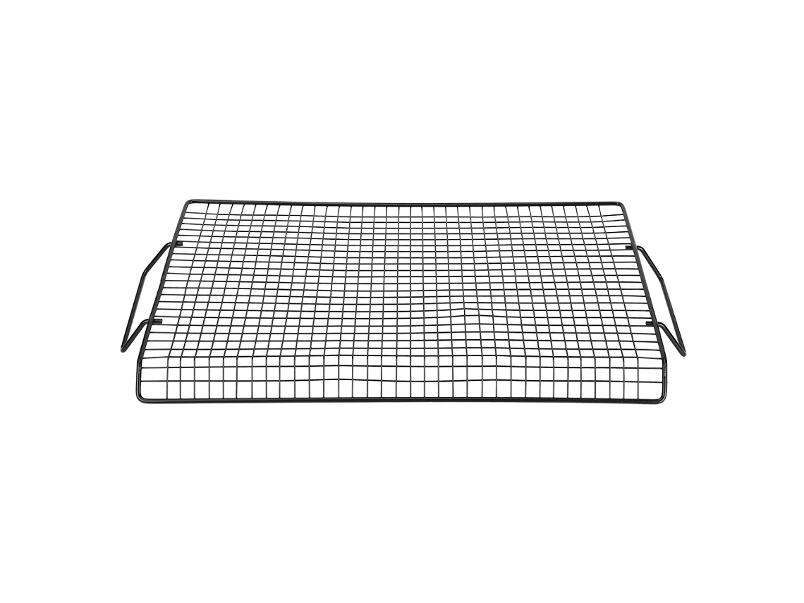 Rejilla Antiadherente De Hierro Para Barbacoa Con Asa, Portátil Para Barbacoas Al Aire Libre, Camping, Fiestas, 44,5 X 25,5 Cm