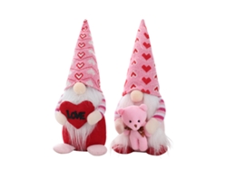 Muñeco De Peluche De Enano Sin Rostro, Con Un Corazón, Para Decoración Del Día De San Valentín.