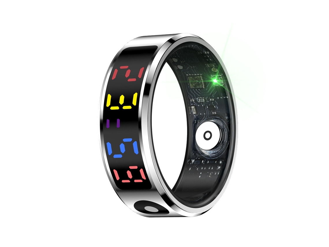 Anillo Inteligente R12 (Jring), Plateado, Con Monitorización De Frecuencia Cardíaca, Oxígeno En Sangre Y Sueño (7#) CHRUI