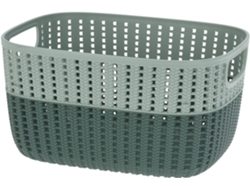 Cesta de almacenaje Beige Rosa Gris Verde Plástico 22x28 Cm