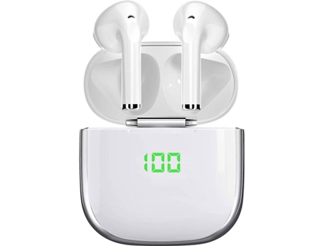Auriculares Bluetooth True Wireless CHRONUS IPX6729 (In Ear - Micrófono - Noise Cancelling - Blanco)