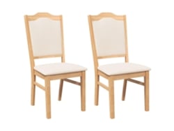 Maison Exclusive - Sillas De Comedor Con Cojines, 2 Unidades, Madera Maciza, Caucho