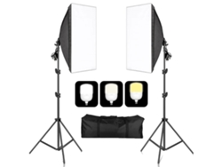 Kit de iluminación Softbox, bombillas de 135 W, Softboxes de 50 x 70 cm, 135 W, 3 colores OEM