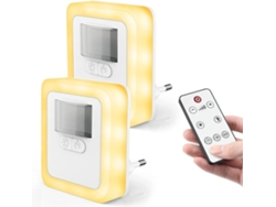 Luz nocturna LED para enchufe con sensor de movimiento, luz regulable con control remoto, ideal para habitación infantil o pasillo KOFIHETY