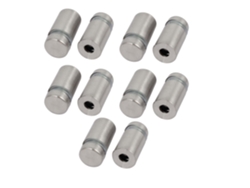 Mm Tornillo Montaje Pasador Separador Vidrio Publicitario 12 X 24 Mm, 10