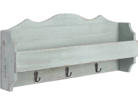 vidaXL Perchero de pared de madera verde 50x10x23 cm
