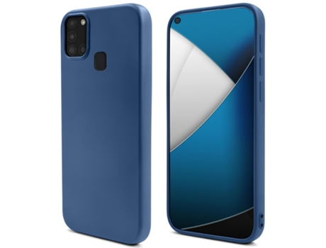 Estilo de Vida Temperamental. Diseñada para Funda Samsung A21S Azul Medianoche - Funda de Silicona Líquida con Acabado Mate y Forro Suave de MOOZY