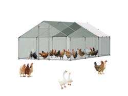 Gallinero metálico de 3 x 6 x 2 m con techo en forma de aguja, cubierta Vevor
