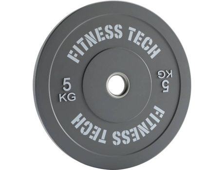 Disco de Musculación FITNESS TECH Plate Gris (5 kg)