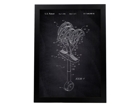Póster NACNIC con Patente de Gri Escalada. con Diseño de Patente Antigua