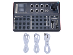 Placa De Som Para Computador Com Efeitos Dj, Voz Alterada E Luzes Led Para Stream, Games E Gravação