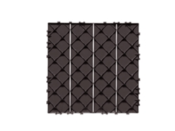 Tablas entrelazadas para terraza SUCCEBUY, paquete de 10, 30 x 30 cm, impermeables, marrón oscuro