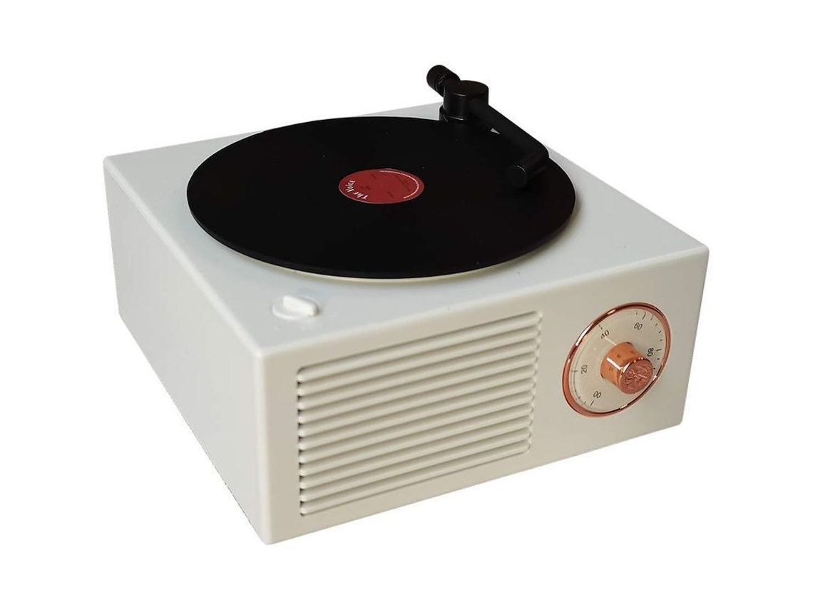 Altavoz Bluetooth Verde De Estilo Retro Clásico Con Un Bonito Diseño De Tocadiscos.