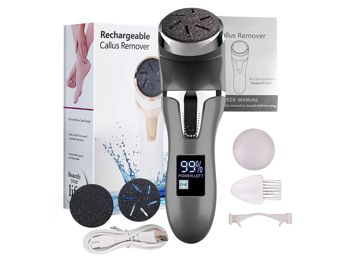 (negro) Kit Exfoliante Eléctrico Para Pies, Elimina Piel Muerta Y Partículas De Arena, Exfolia Los Talones