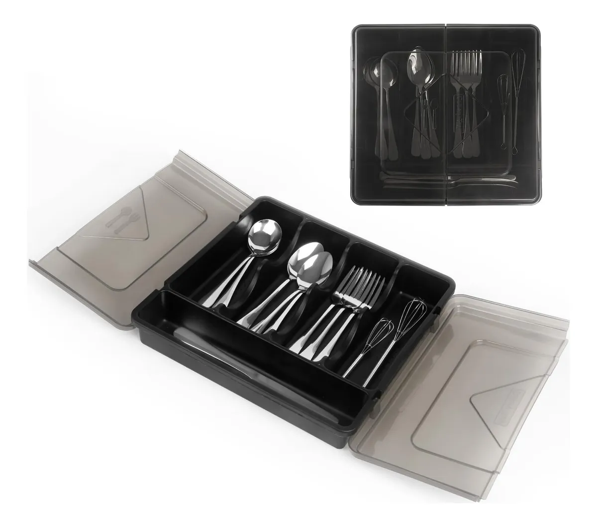 Organizador de cubiertos con tapa, organizador de cubiertos vayotoy