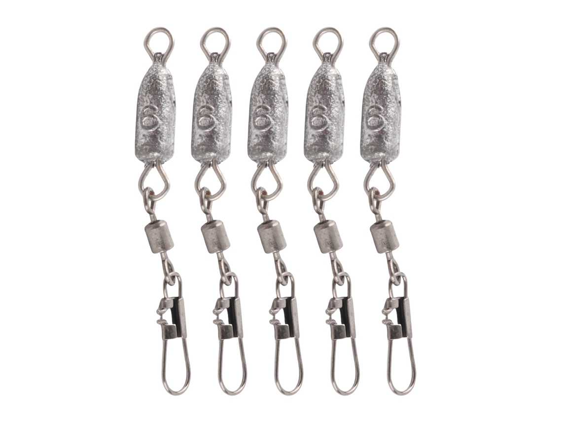 5 Plomos De Pesca (6 G) - Material De Primera Calidad, Duradero Y Resistente Al Viento.