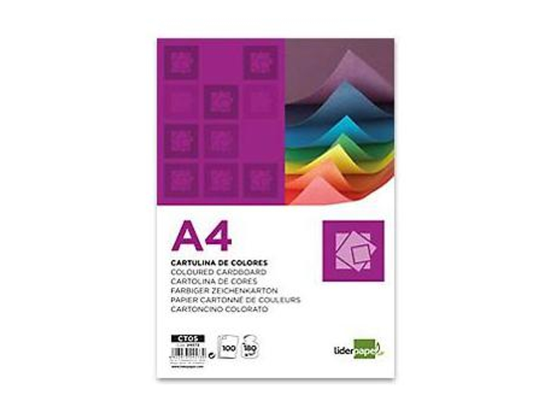 Cartolina 180 Grs/Mã¬. Liderpapel 100 Folhas, A4, Verde
