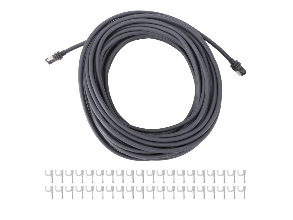Cable de repuesto Starlink Gen3 V3 IP68 de 1200 Mbps y 15,3 m con bridas rectangulares PRIMEROX