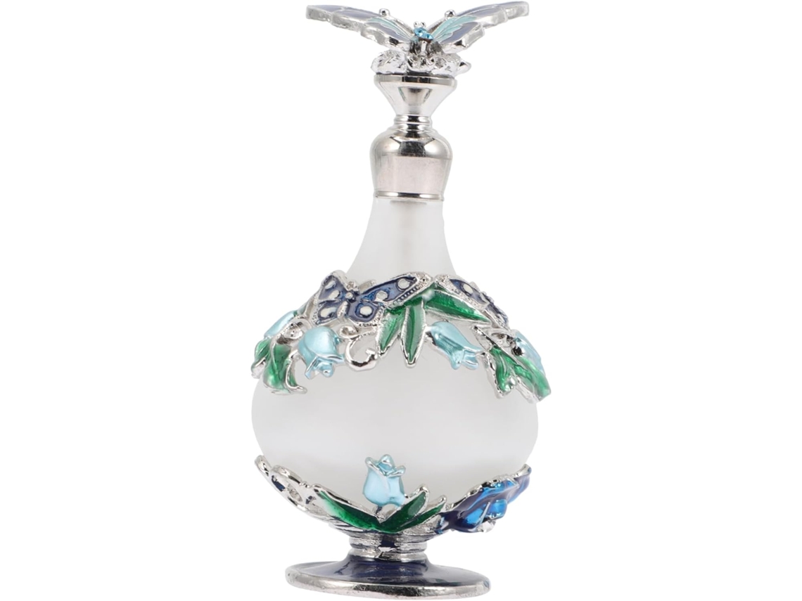 Frasco De Perfume De Vidrio Vintage Recargable Para Viajes, Recipiente Vacío Apto Para Aceites.