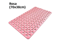 Alfombrilla De Ducha Extragrande, Antideslizante Y Transpirable, Color Rosa (70 X 38 Cm), Con Ventosa Fuerte Y Material Tpe Antimoho.