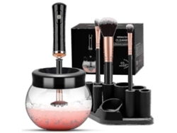 Limpiador de brochas de maquillaje Rosewell 2024, máquina con 8 borradores (negro)