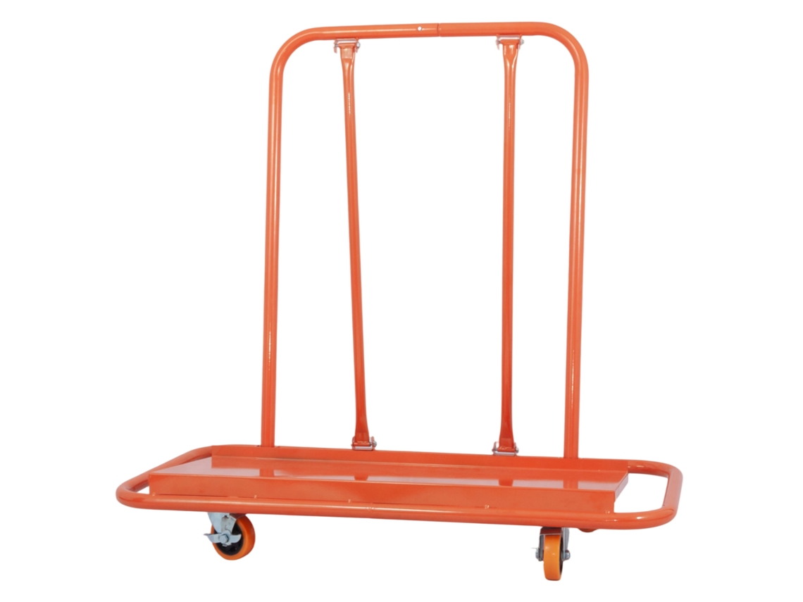 Carro Para Paneles De Yeso De 1000 Kg Con Ruedas, Color Naranja.