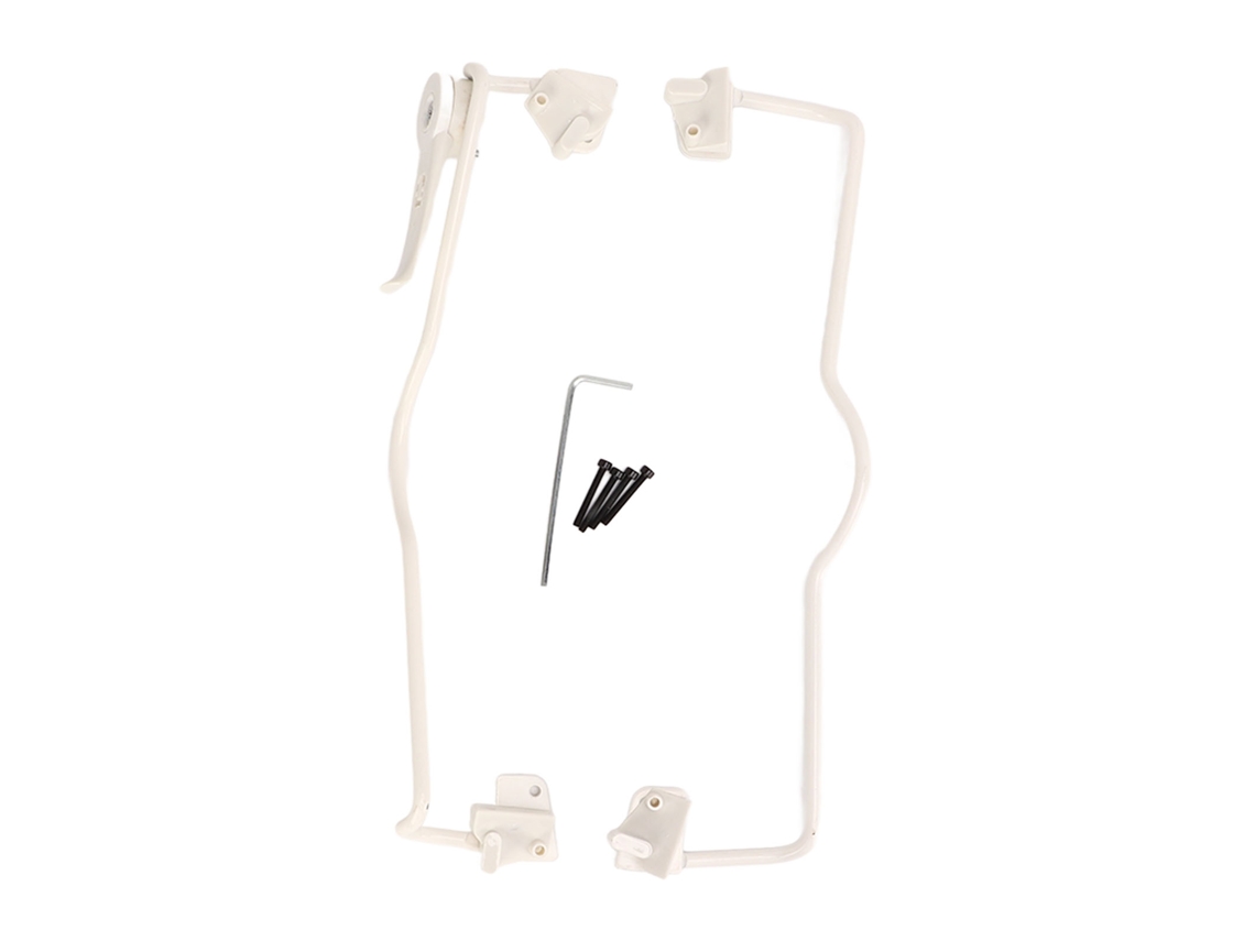 Estructura Protectora Blanca Para Patinete Eléctrico Con Reposapiés, Acero Inoxidable, Accesorio Para Patinete